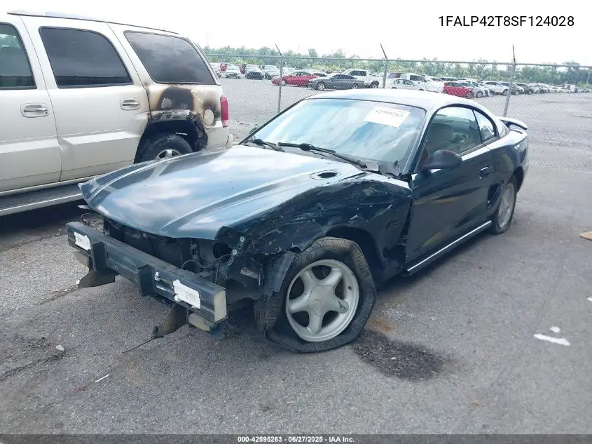 1995 Ford Mustang Gt/Gts VIN: 1FALP42T8SF124028 Lot: 42595263