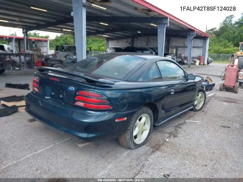 1995 Ford Mustang Gt/Gts VIN: 1FALP42T8SF124028 Lot: 42595263