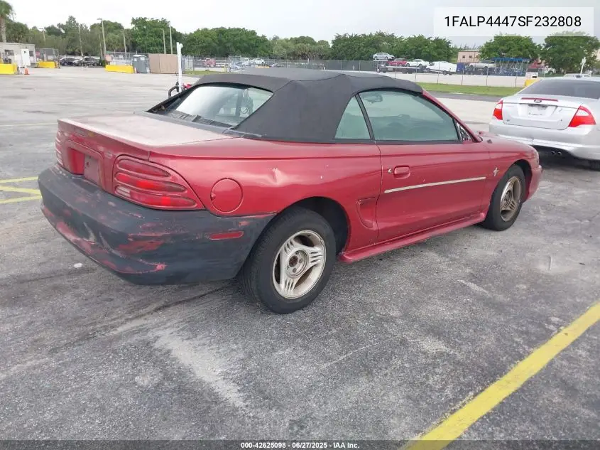 1995 Ford Mustang VIN: 1FALP4447SF232808 Lot: 42625098