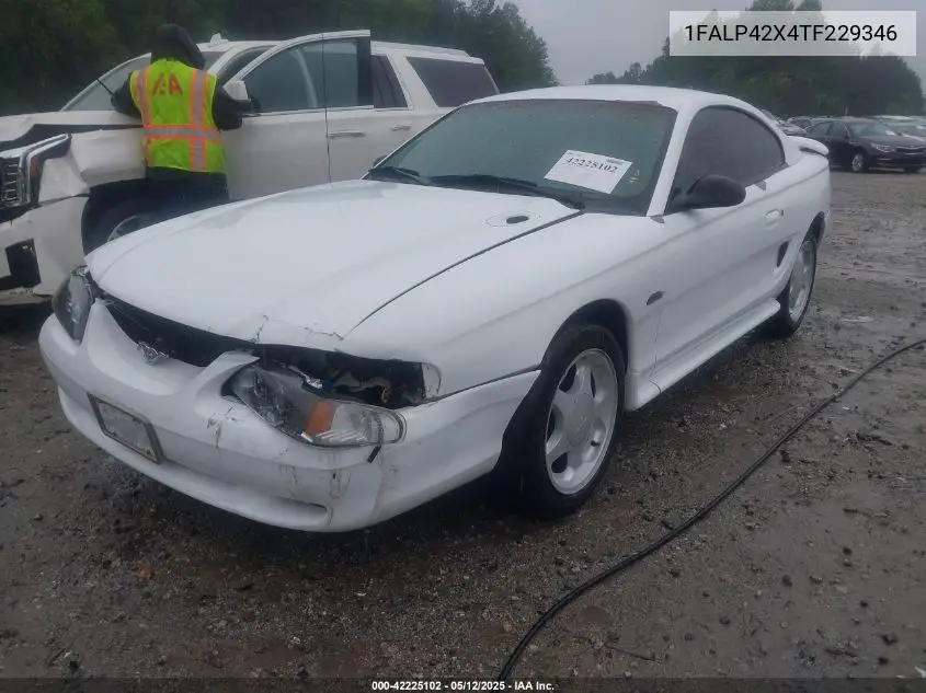 1996 Ford Mustang Gt VIN: 1FALP42X4TF229346 Lot: 42225102