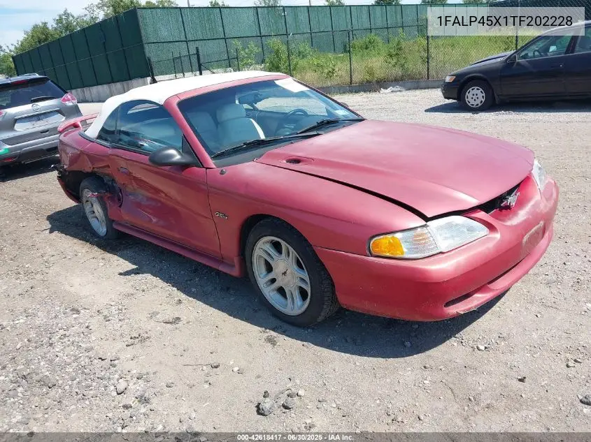 1996 Ford Mustang Gt VIN: 1FALP45X1TF202228 Lot: 42618417