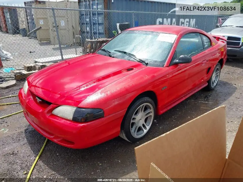 1997 Ford Mustang Gt VIN: 1FALP42X3VF108634 Lot: 42616721