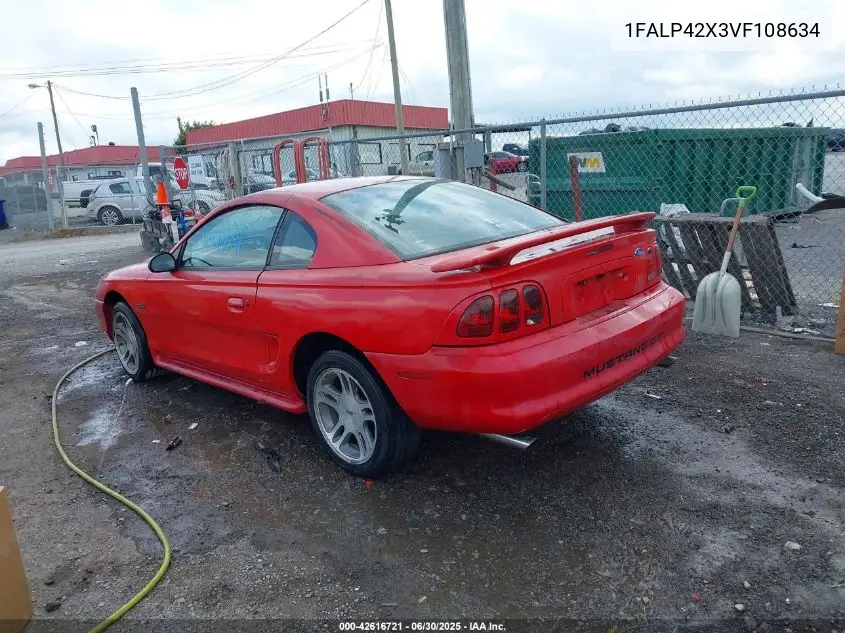1997 Ford Mustang Gt VIN: 1FALP42X3VF108634 Lot: 42616721