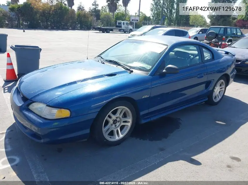 1998 Ford Mustang Gt VIN: 1FAFP42X9WF129678 Lot: 42214110