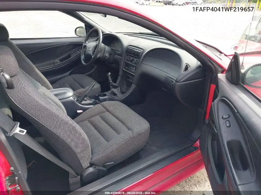 1998 Ford Mustang VIN: 1FAFP4041WF219657 Lot: 42565678