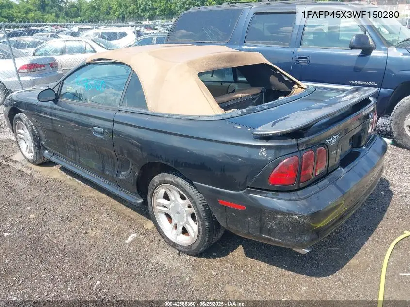 1998 Ford Mustang Gt VIN: 1FAFP45X3WF150280 Lot: 42586360