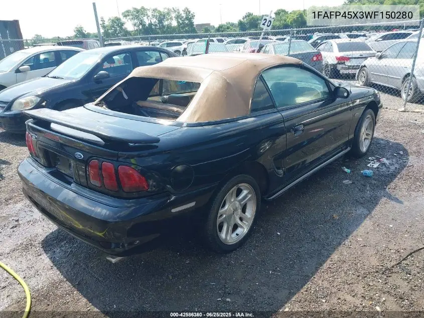 1998 Ford Mustang Gt VIN: 1FAFP45X3WF150280 Lot: 42586360