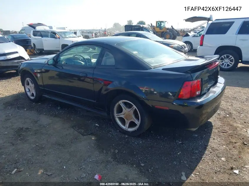 1999 Ford Mustang Gt VIN: 1FAFP42X6XF126447 Lot: 42585158