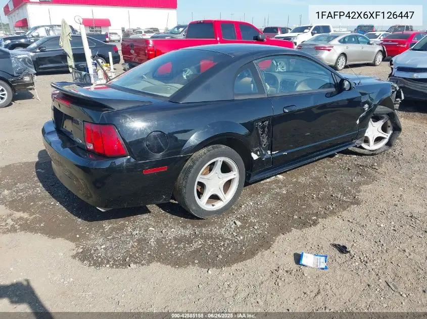 1999 Ford Mustang Gt VIN: 1FAFP42X6XF126447 Lot: 42585158