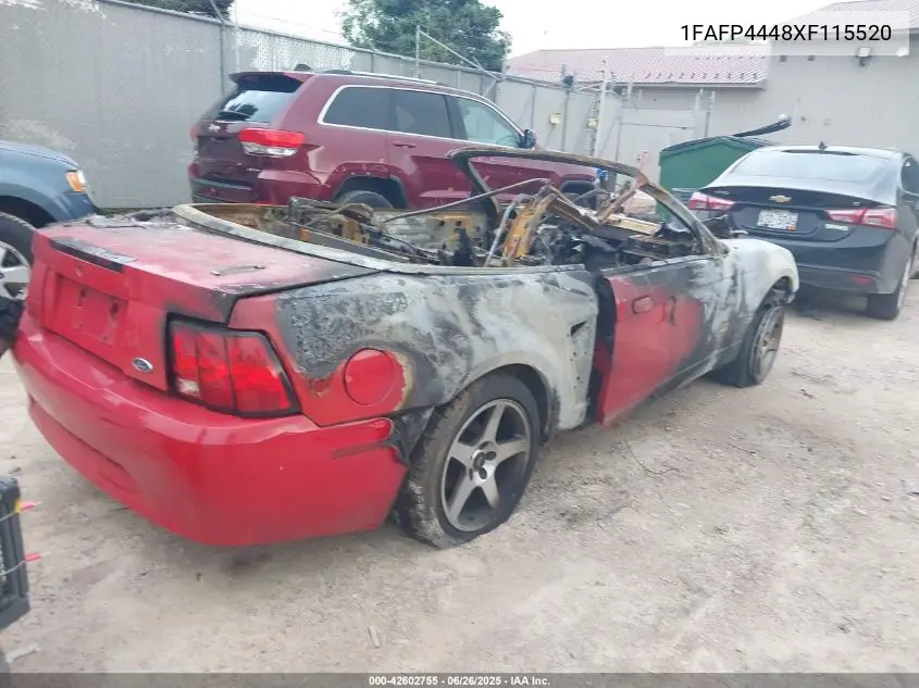 1999 Ford Mustang VIN: 1FAFP4448XF115520 Lot: 42602755