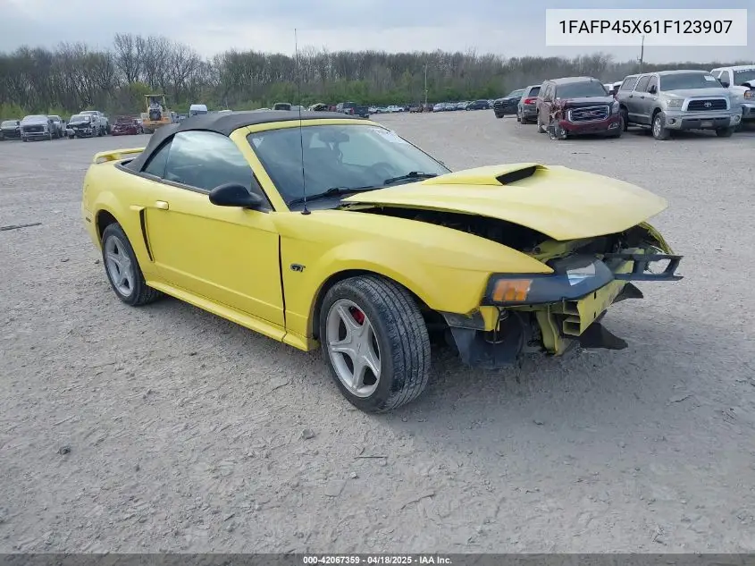 2001 Ford Mustang Gt VIN: 1FAFP45X61F123907 Lot: 42067359