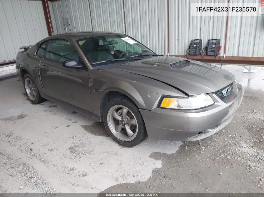 2001 Ford Mustang Gt VIN: 1FAFP42X31F235570 Lot: 42236156