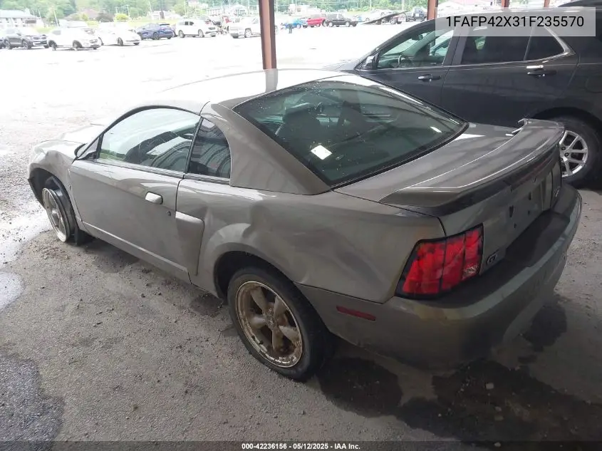 2001 Ford Mustang Gt VIN: 1FAFP42X31F235570 Lot: 42236156