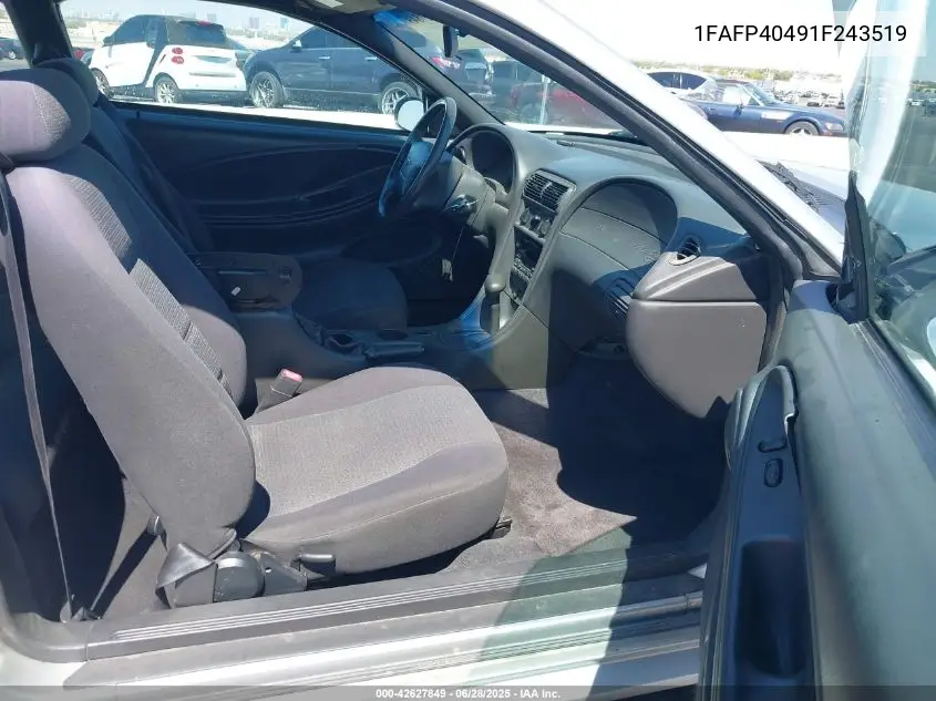 2001 Ford Mustang VIN: 1FAFP40491F243519 Lot: 42627849