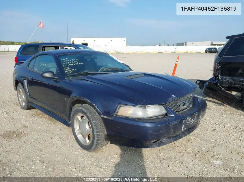 2002 Ford Mustang VIN: 1FAFP40452F135819 Lot: 12320253