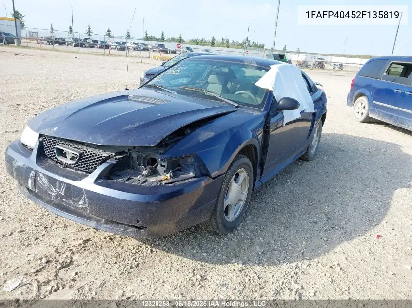 2002 Ford Mustang VIN: 1FAFP40452F135819 Lot: 12320253
