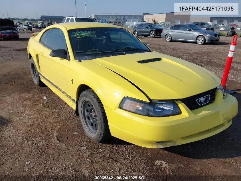 2002 Ford Mustang VIN: 1FAFP40442F171095 Lot: 30065342