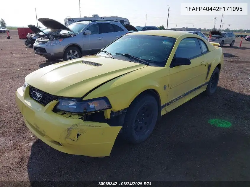 2002 Ford Mustang VIN: 1FAFP40442F171095 Lot: 30065342
