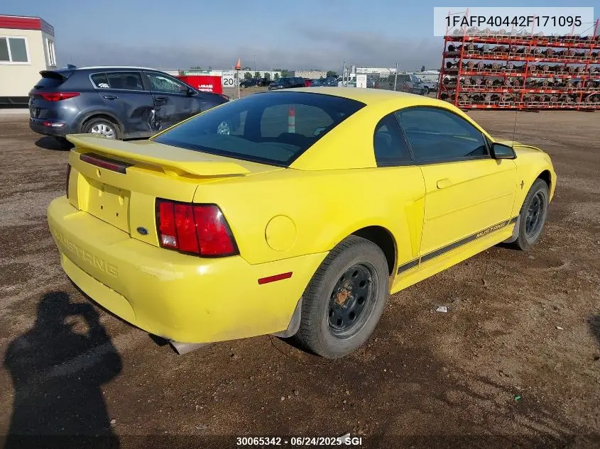 2002 Ford Mustang VIN: 1FAFP40442F171095 Lot: 30065342
