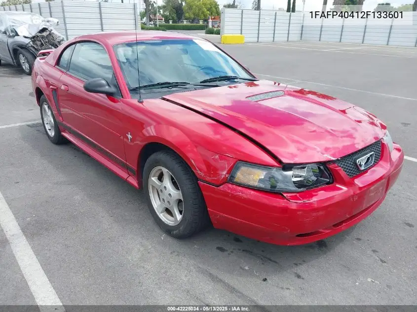 2002 Ford Mustang VIN: 1FAFP40412F133601 Lot: 42225034