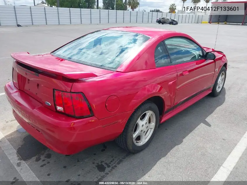 2002 Ford Mustang VIN: 1FAFP40412F133601 Lot: 42225034