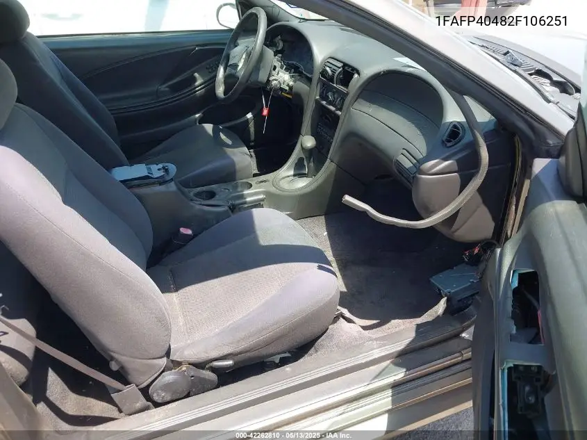 2002 Ford Mustang VIN: 1FAFP40482F106251 Lot: 42262810