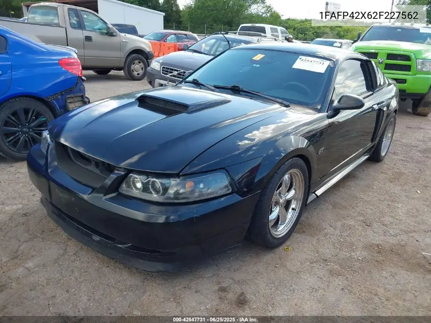 2002 Ford Mustang Gt VIN: 1FAFP42X62F227562 Lot: 42547731