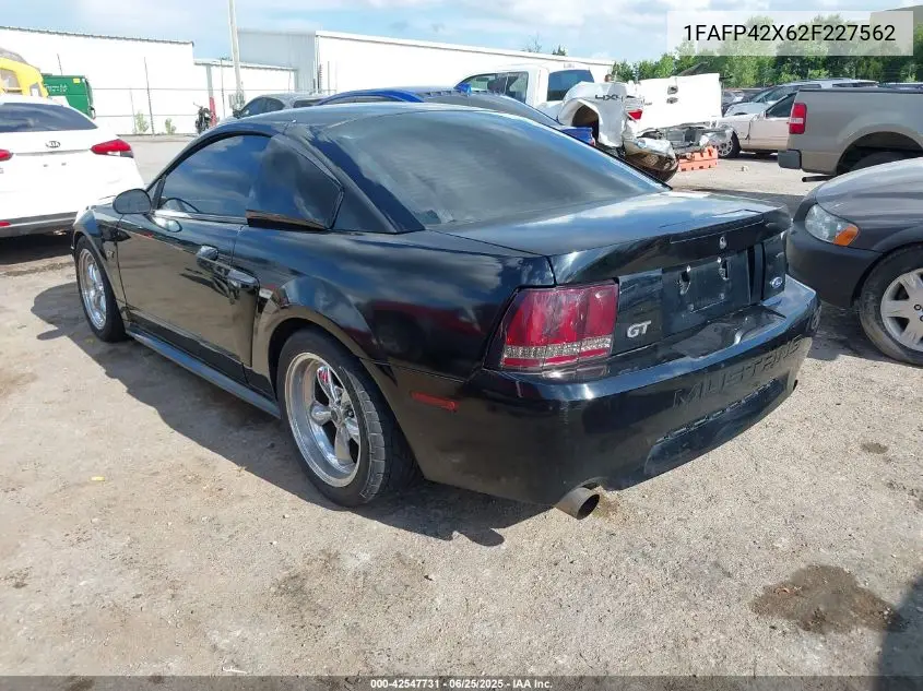 2002 Ford Mustang Gt VIN: 1FAFP42X62F227562 Lot: 42547731