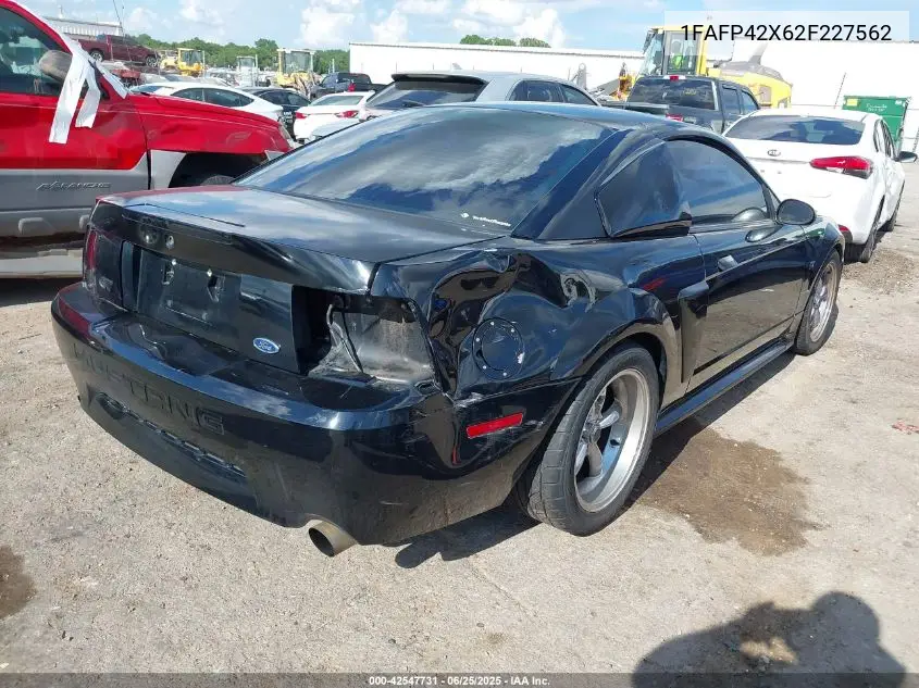 2002 Ford Mustang Gt VIN: 1FAFP42X62F227562 Lot: 42547731