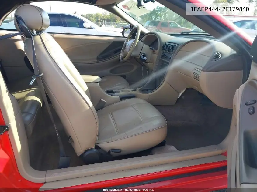 2002 Ford Mustang VIN: 1FAFP44442F179840 Lot: 42603841