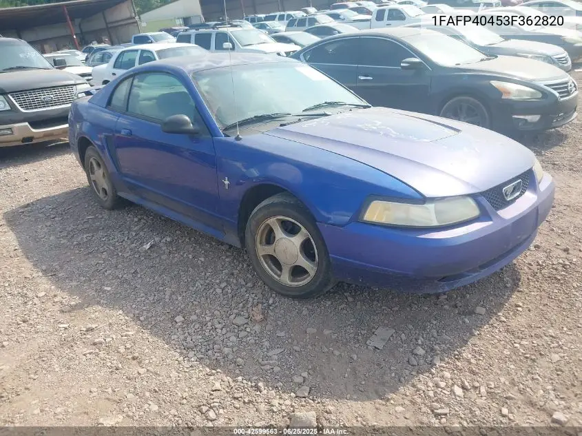 2003 Ford Mustang VIN: 1FAFP40453F362820 Lot: 42599563