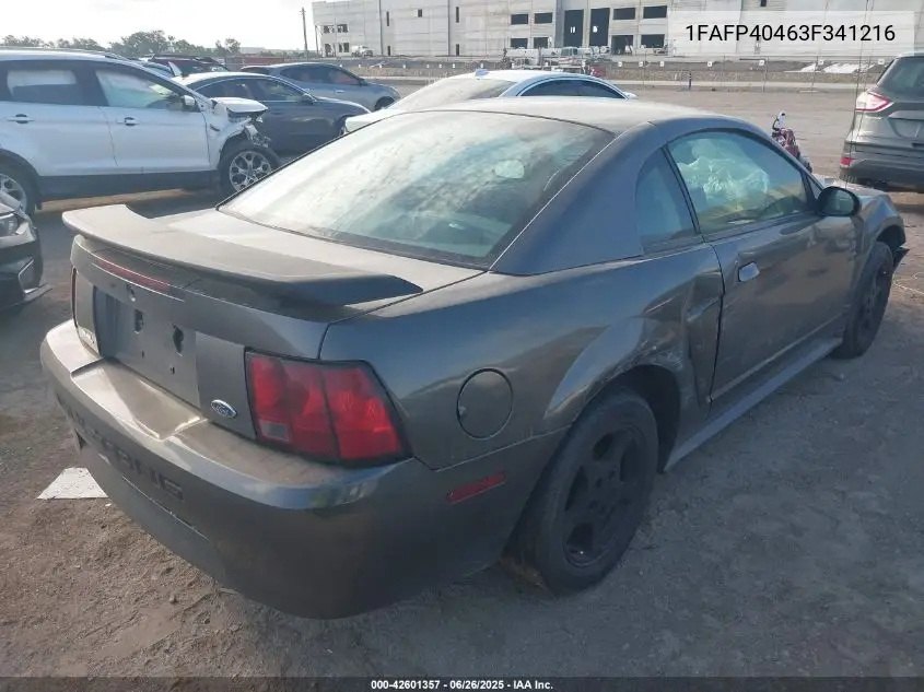 2003 Ford Mustang VIN: 1FAFP40463F341216 Lot: 42601357