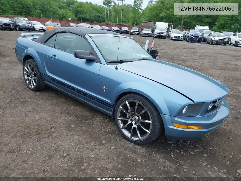 2006 Ford Mustang V6 VIN: 1ZVHT84N765220050 Lot: 42231993