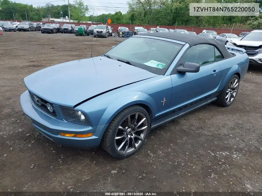 2006 Ford Mustang V6 VIN: 1ZVHT84N765220050 Lot: 42231993