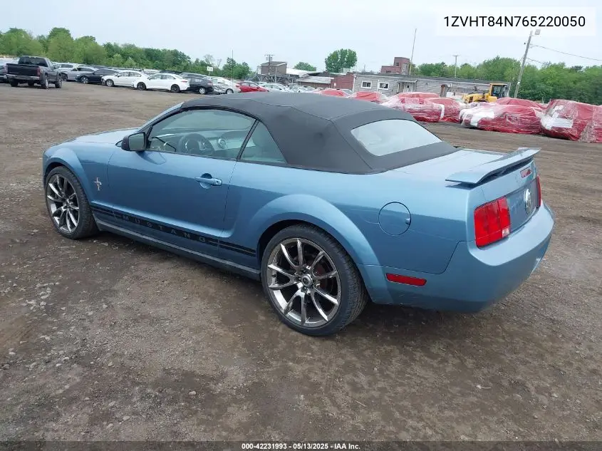 2006 Ford Mustang V6 VIN: 1ZVHT84N765220050 Lot: 42231993