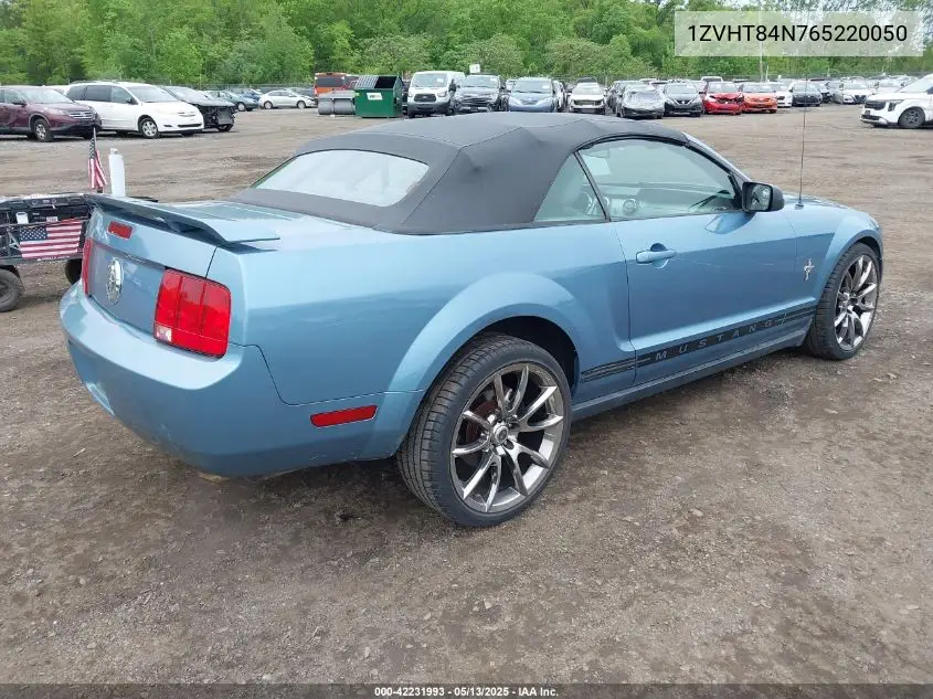 2006 Ford Mustang V6 VIN: 1ZVHT84N765220050 Lot: 42231993