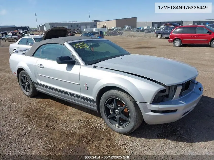 2007 Ford Mustang VIN: 1ZVFT84N975335449 Lot: 30062454