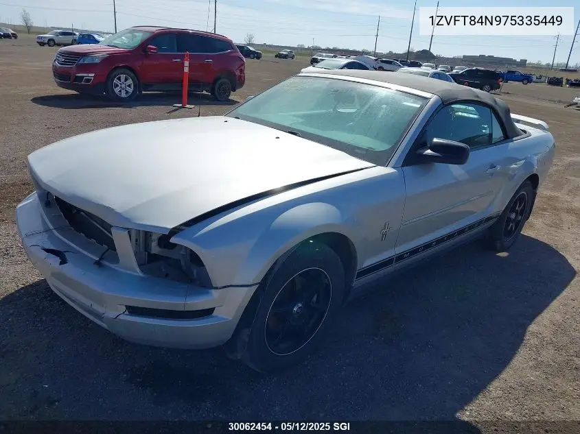 2007 Ford Mustang VIN: 1ZVFT84N975335449 Lot: 30062454