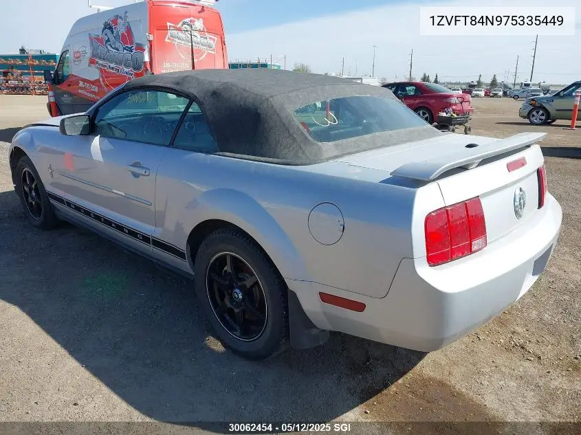 2007 Ford Mustang VIN: 1ZVFT84N975335449 Lot: 30062454