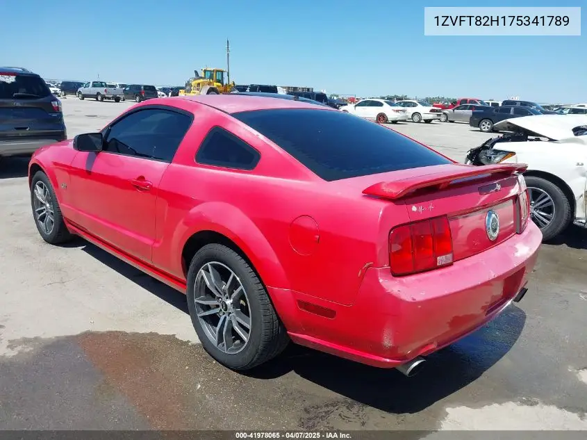 2007 Ford Mustang Gt Deluxe/Gt Premium VIN: 1ZVFT82H175341789 Lot: 41978065