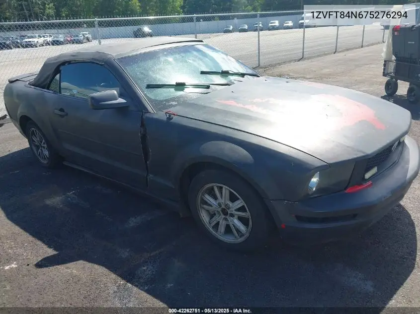 2007 Ford Mustang V6 Deluxe/V6 Premium VIN: 1ZVFT84N675276294 Lot: 42262751