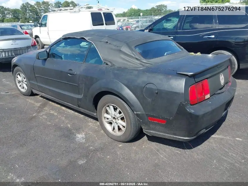 2007 Ford Mustang V6 Deluxe/V6 Premium VIN: 1ZVFT84N675276294 Lot: 42262751