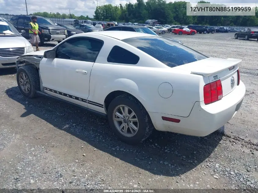2008 Ford Mustang V6 Deluxe/V6 Premium VIN: 1ZVHT80N885199959 Lot: 42248199