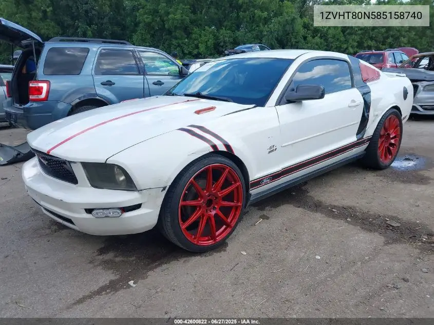 2008 Ford Mustang V6 Deluxe/V6 Premium VIN: 1ZVHT80N585158740 Lot: 42600822