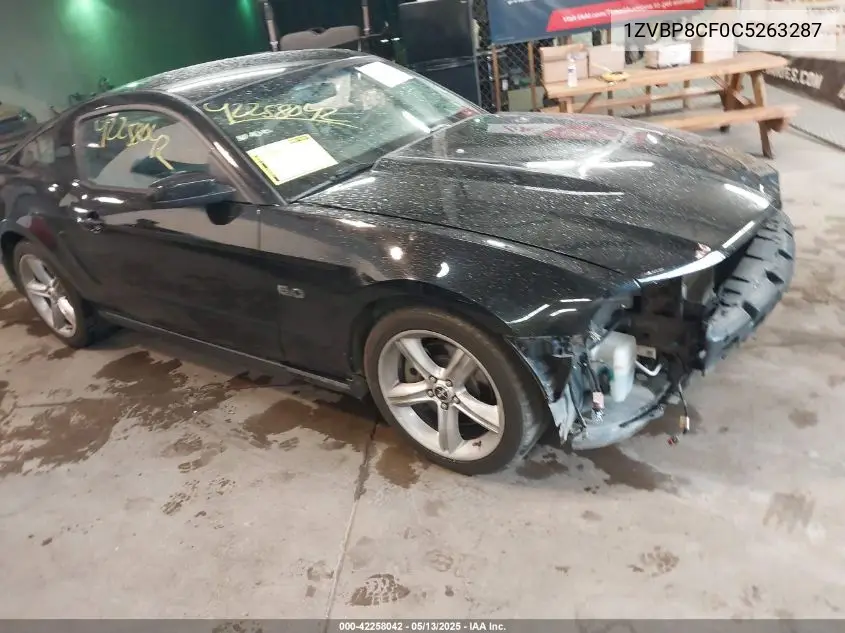 2012 Ford Mustang Gt Premium VIN: 1ZVBP8CF0C5263287 Lot: 42258042