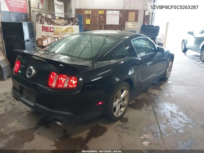 2012 Ford Mustang Gt Premium VIN: 1ZVBP8CF0C5263287 Lot: 42258042