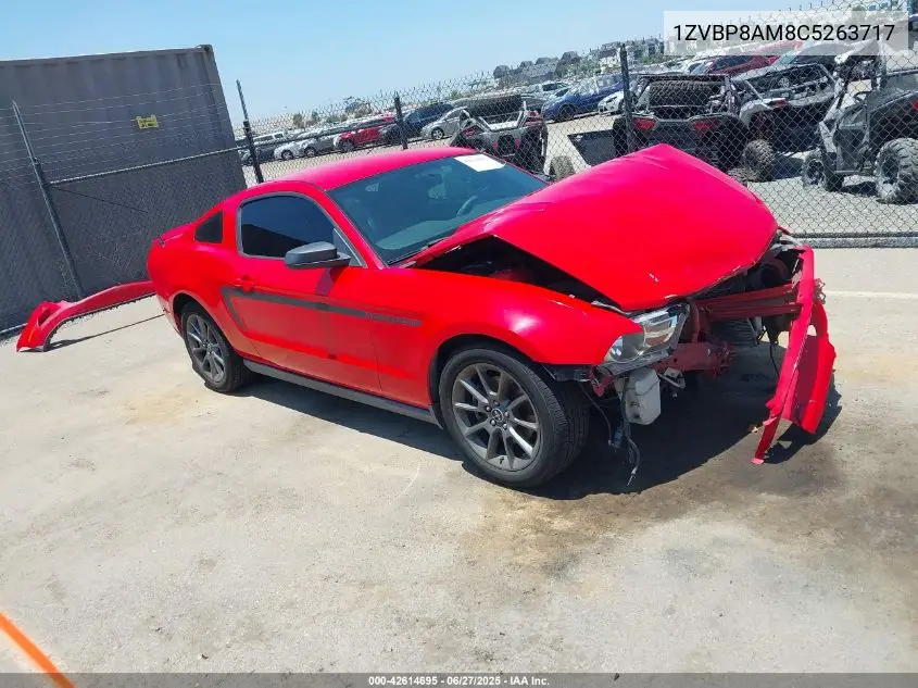 2012 Ford Mustang V6 Premium VIN: 1ZVBP8AM8C5263717 Lot: 42614695