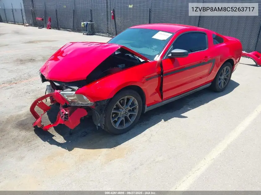 2012 Ford Mustang V6 Premium VIN: 1ZVBP8AM8C5263717 Lot: 42614695