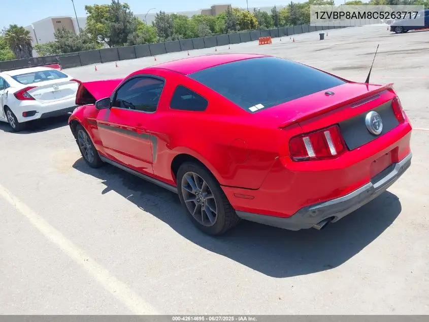 2012 Ford Mustang V6 Premium VIN: 1ZVBP8AM8C5263717 Lot: 42614695