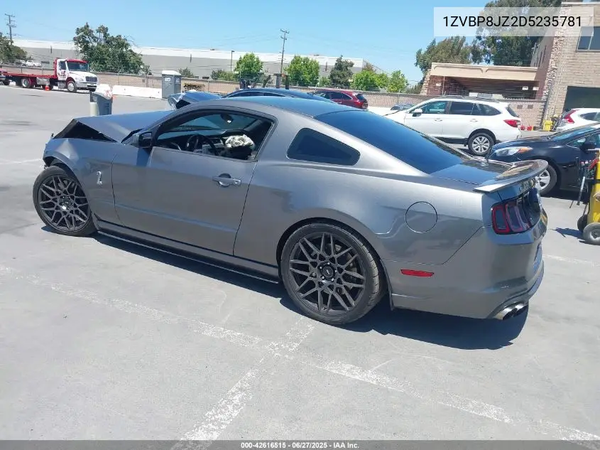 2013 Ford Shelby Gt500 VIN: 1ZVBP8JZ2D5235781 Lot: 42616515